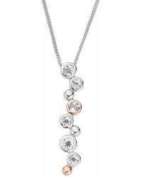 Clogau - Celebration Sterling Drop Pendant With Topaz - Lyst