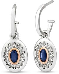 Clogau - Royal Sterling Diana Earrings With Sapphires & Topaz - Lyst