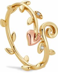 Clogau - Tree Of Life 9Ct Solid Vine Ring With Diamonds - Lyst