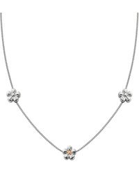 Clogau - Nature's Wonder Sterling Forget-Me-Not Adjustable Necklace - Lyst