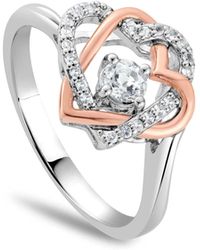 Clogau - Forever Yours Sterling Heart Ring With Topaz - Lyst