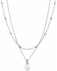 Clogau - Nature's Wonder Sterling Beachcomber Layered Necklace With Pearl - Lyst