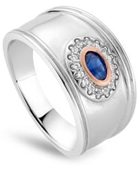 Clogau - Royal Sterling Diana Ring With Sapphire & Topaz - Lyst