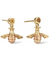 Clogau - Nature's Wonder 9Ct Solid Honey Bee Drop Earrings With Citrine - Lyst