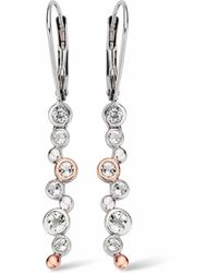 Clogau - Celebration Sterling Drop Earrings With Topaz - Lyst