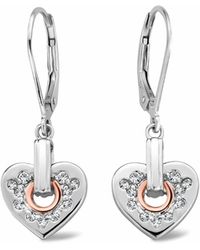Clogau - Cariad Sterling Sparkle Drop Earrings With Topaz - Lyst