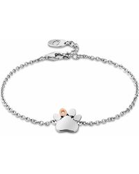 Clogau - Paw Prints Sterling Single-Paw Bracelet With Topaz - Lyst