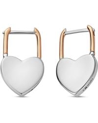 Clogau - Cariad Sterling Padlock Hoop Earrings - Lyst