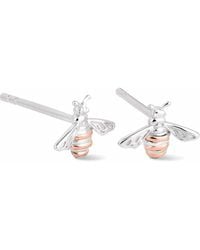 Clogau - Nature's Wonder Sterling Honey Bee Stud Earrings - Lyst