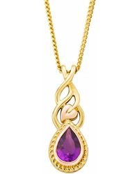 Clogau - Royal 9Ct Solid Delphinium Pendant With Amethyst - Lyst