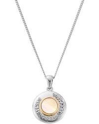 Clogau - Celebration Sterling Pendant With Mother Of Pearl & Topaz - Lyst