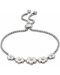 Clogau - Nature's Wonder Sterling Forget-Me-Not Adjustable Bracelet - Lyst