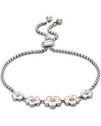 Clogau - Nature's Wonder Sterling Forget-Me-Not Adjustable Bracelet - Lyst
