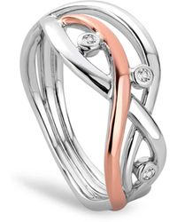 Clogau - Nature's Wonder Sterling Waterfall Ring With Topaz - Lyst