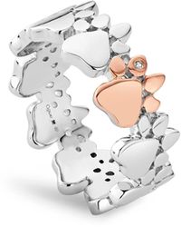 Clogau - Paw Prints Sterling Multi-Paw Ring With Topaz - Lyst