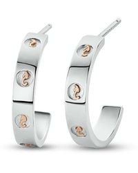 Clogau - Insignia Sterling Slim Half-Hoop Earrings - Lyst
