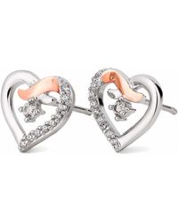 Clogau - Forever Yours Sterling Kiss Stud Earrings With Zircon - Lyst