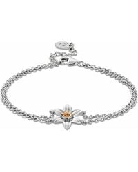 Clogau - Nature's Wonder Sterling Daffodil Double-Chain Bracelet - Lyst