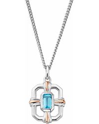 Clogau - Royal Sterling Gateways Pendant With Swiss Topaz - Lyst