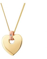 Clogau - Cariad 9Ct Solid Pendant With Diamond - Lyst
