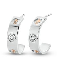 Clogau - Insignia Sterling Half-Hoop Earrings With Topaz - Lyst