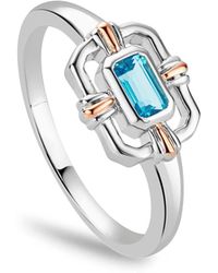 Clogau - Royal Sterling Gateways Ring With Swiss Topaz - Lyst