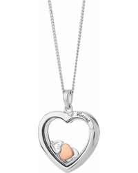 Clogau - Cariad Sterling Inner Charm Pendant With Diamond - Lyst