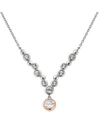 Clogau - Celebration Sterling Drop Necklace With Topaz - Lyst