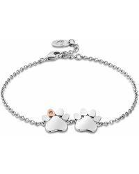 Clogau - Paw Prints Sterling Double-Paw Bracelet With Topaz - Lyst