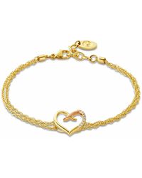 Clogau - Forever Yours 9Ct Solid Kiss Double-Chain Bracelet With Diamonds - Lyst