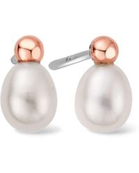 Clogau - Nature's Wonder Sterling Beachcomber Stud Earrings With Pearls - Lyst
