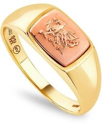 Clogau - Royal 9Ct Solid Welsh Dragon Signet Ring - Lyst