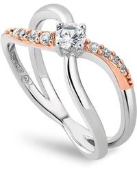 Clogau - Forever Yours Sterling Kiss Ring With Zircon - Lyst