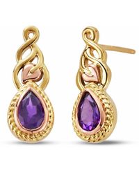 Clogau - Royal 9Ct Solid Delphinium Earrings With Amethysts - Lyst