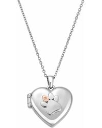 Clogau - Paw Prints Sterling Locket With Topaz - Lyst