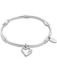 Clogau - Past Present Future Sterling Heart Affinity Bracelet With Topaz - Lyst