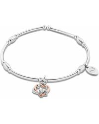 Clogau - Forever Yours Sterling Heart Affinity Bracelet With Topaz - Lyst