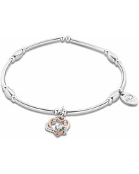 Clogau - Forever Yours Sterling Heart Affinity Bracelet With Topaz - Lyst