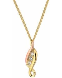 Clogau - Past Present Future 9Ct Solid Pendant With Diamonds - Lyst