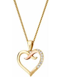 Clogau - Forever Yours 9Ct Solid Kiss Pendant With Diamonds - Lyst