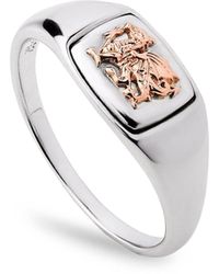 Clogau - Royal Sterling Welsh Dragon Signet Ring - Lyst