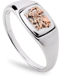 Clogau - Royal Sterling Welsh Dragon Signet Ring - Lyst