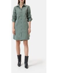 Closed - Damen Kleid Aus Baumwoll-Leinen-Mix, (Größe) - Lyst