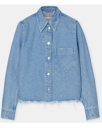 Closed - Damen Hemdjacke Aus Denim, (Größe) - Lyst