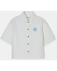 Closed - Damen Kurzarmhemd Aus Denim, (Größe) - Lyst