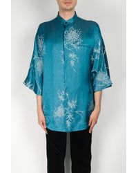 Haider Ackermann Kimono S/s Shirt - Blue