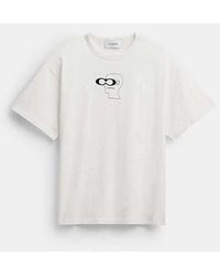 COACH - Camiseta Brain Dead Head De Coach En Algodón Orgánico En, Talla Grande - Lyst