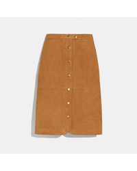 COACH Suede Skirt - Multicolour