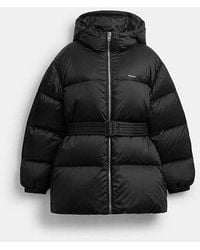 COACH - Belted Puffer Jacket - Lyst