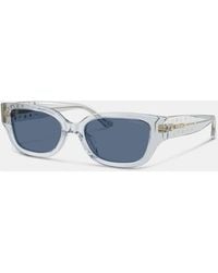COACH - Charms Narrow Rectangle Sunglasses - Lyst